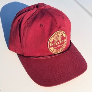 Brixton Maroon Cap with Logo Patch Used